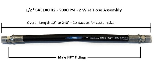 Hydraulic hose assembly - 1/2",